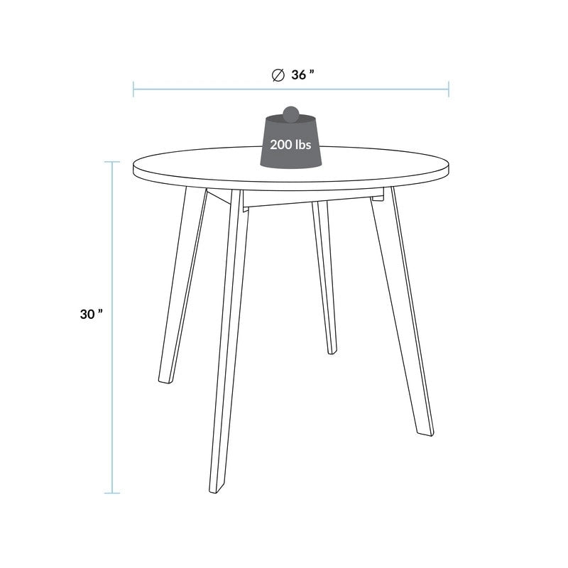 table ronde en bois massif