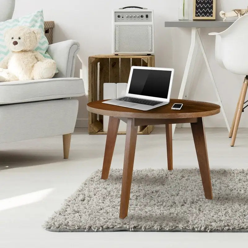 table ronde en bois massif
