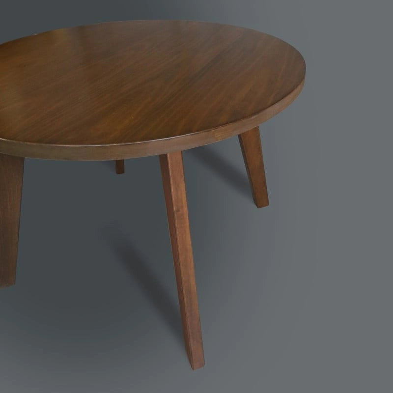 table ronde en bois massif
