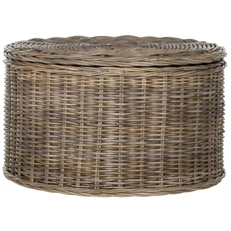 Table basse de rangement en osier - 28,5 x 28,5 x 17 - 29Lx29Px17H