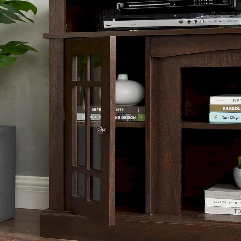 Meuble TV, console de divertissement moderne, jusqu'à 65 pouces, espaces de rangement ouverts et fermés