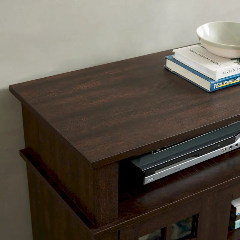 Meuble TV, console de divertissement moderne, jusqu'à 65 pouces, espaces de rangement ouverts et fermés