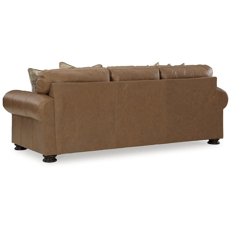 Canapé couleur caramel - 101cm de large x 40cm de profondeur x 40cm de hauteur