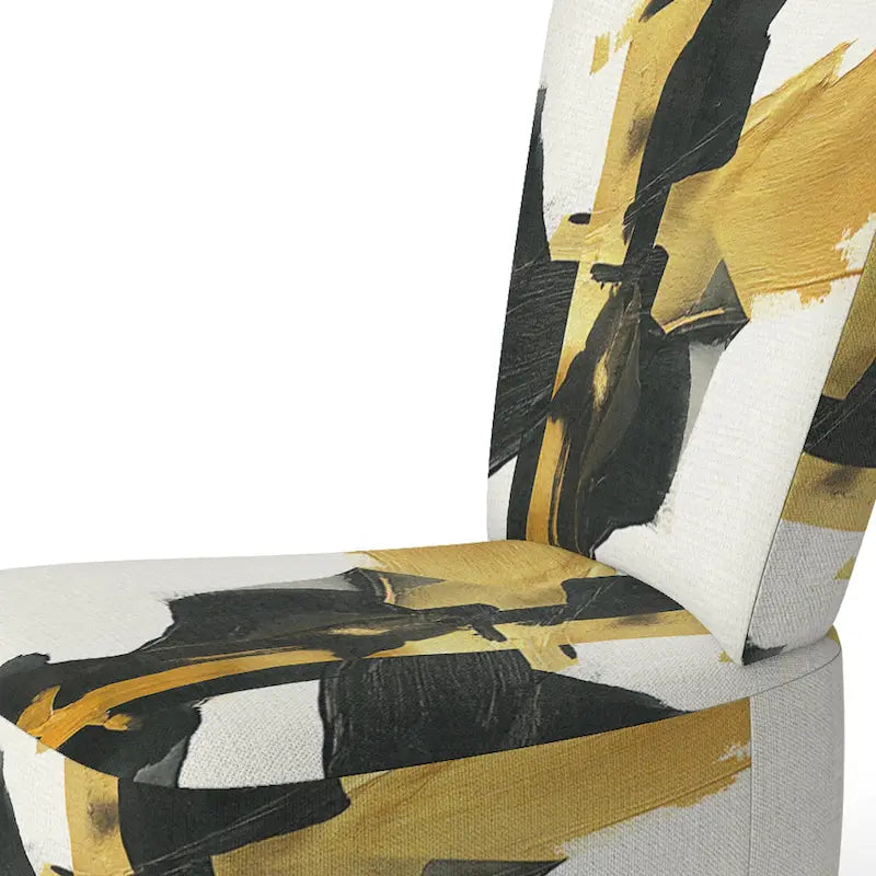 Fauteuil décoratif abstrait géométrique noir, bleu et vert IV - Fauteuil de chambre moderne